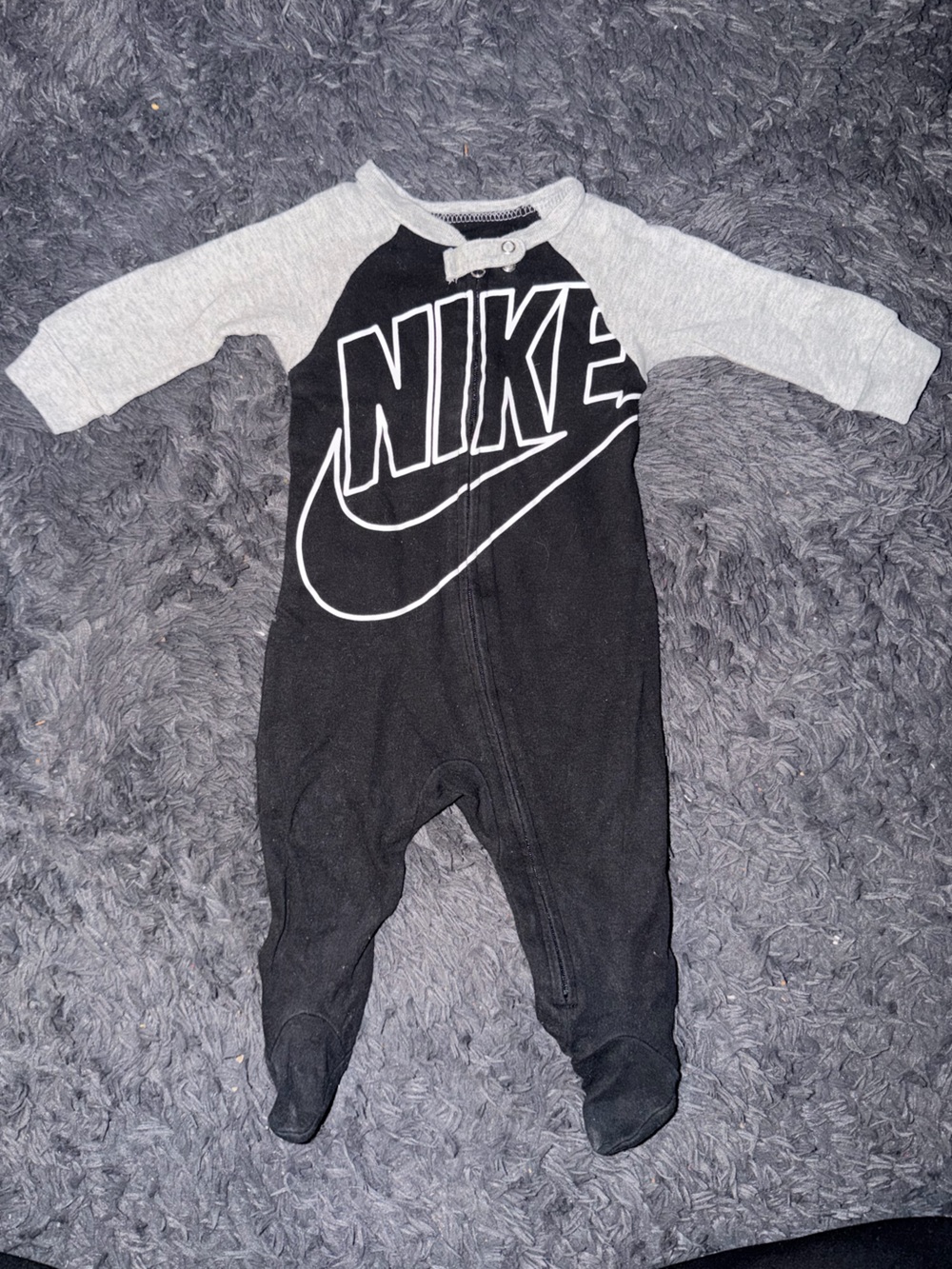 Nike Black and grey one piece pajamas